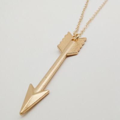

Vintage Cute Gold Silver Retro Arrow Chain Pendant Necklace