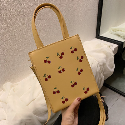 

Qiao Bani 2019 new Korean fashion Dongdaemun printing small cherry killer bag shoulder shoulder diagonal female bag