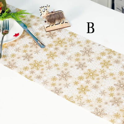 

Gobestart Christmas Large Table Cover tree Tablecloth Decoration Winter Holiday Snowflake