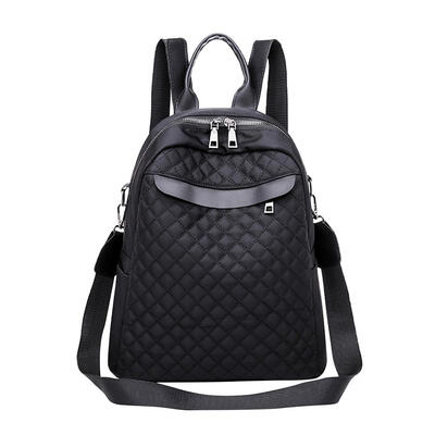 

Women Lattice Nylon Backpack Student School Travel Bag Preppy Shoulder Bags