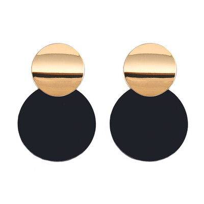 

Statement Earrings 2019 Metal Round Geometric Drop Earrings For Women Pendant Dangle Earing Party Jewelry pendientes oorbellen