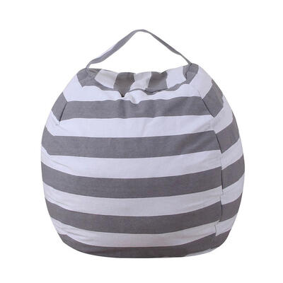 

Canvas Stuffed Plush Toy Bag Foldable Clothes Storage Bean Bag Home Pouch