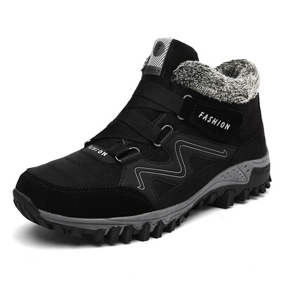 

2019 new snow boots mens fashion casual shoes warm outdoor shoes cow suede shoes winter Korean shoes