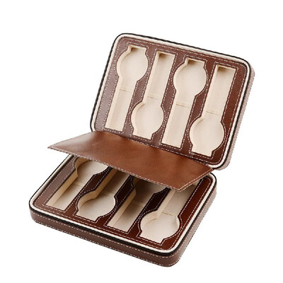 

Portable 248 Grids Travel Watch Box Superior PU Leather Watch Storage Case Organizer
