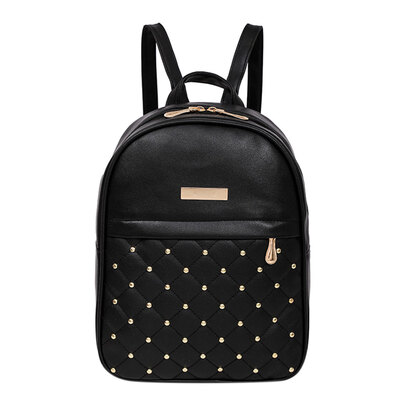 

Fashion Women PU Leather Backpack Casual Bead Travel School Backpack