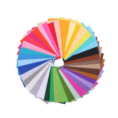 

40pcs Mixed Color Soft Nonwoven Felt Fabric Sheets 10x15cm DIY Craft Patchwork Cloth Children Kids