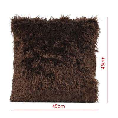 

Soft Plush Throw Pillow Case Cover Home Decor Car Furry Sofa Waist Cushion Cover