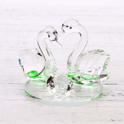 

Gobestart Crystal Swan Wedding Decor Paperweight Figurine Gift Crafts Home Decor