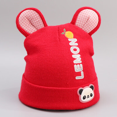 

2019 new winter Joker mens&womens baby knitted cotton Hat Panda cartoon letters cute baby Hat