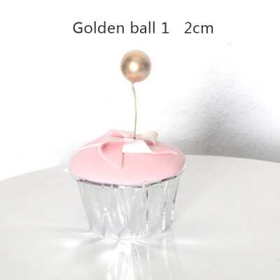 

FUNNYBUNNY Cake Decoration Golden Ball Cake Decoration Plug-in Decoration Baking Decoration Accessories Cake Topper