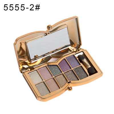 

Colour Geometry 10 Colors Shimmers Glitter Eyeshadow Makeup Palette with Brush