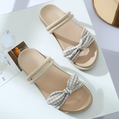 

Sandals womens summer fairy wind Korean version of the hundred-set in-the-tide flat shoes students bow slippers