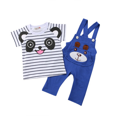 

2PCS Toddler Baby Boy Girls T-shirt TopsPants Overalls Outfits Clothes Set