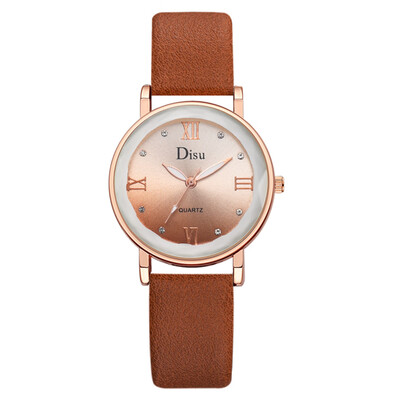 

Womens watch 2019 new simple pu strap ladies fashion watch fashion watch