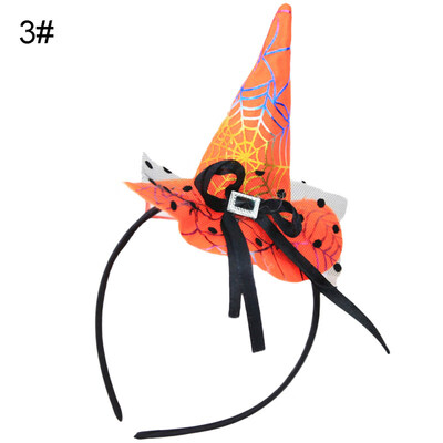 

1Pc Halloween Witch Hat Knot Hairband Hairpin Headpiece Cosplay Party Props