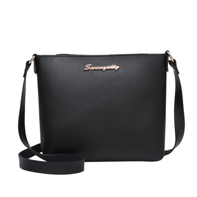 

Tailored Women Fashion Solid Color Messenger Bag Crossbody Bag Phone Coin Bag Black
