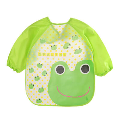 

Cartoon Waterproof Unisex Baby Feeding Long Sleeve Art Apron Animal Bibs