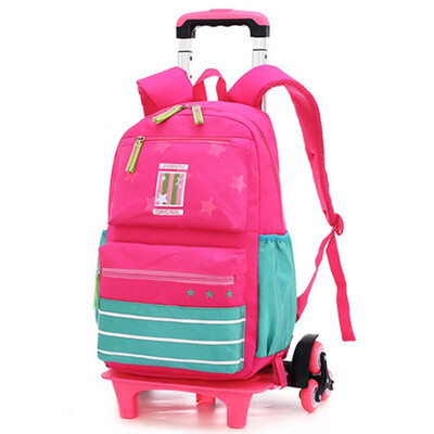 

6 wheels Trolley schoolbag brand fashion backpack 3 wheel teenagers book bags primary school bag girls boys gift travel Luggage
