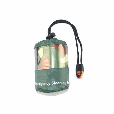 

Camouflage Waterproof Reusable Emergency Sleeping Bag Thermal Survival Camping