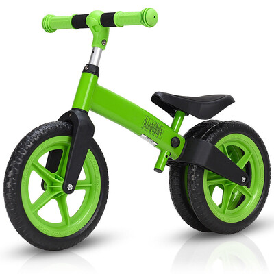 

Balance Bike Kids No-Pedal With Adjustable Seat 3 Wheels-Green