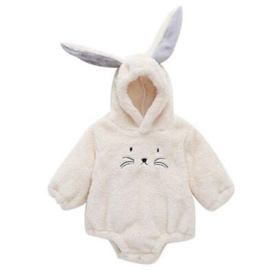 

Newborn Infant Baby Girls Boys Fuzzy Cat Coat Hooded Rompers Jumpsuit Outfits