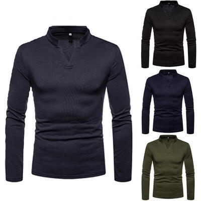 

Hot Fashion Men´s Slim V-neck Long Sleeve Muscle T-Shirt Casual Tops