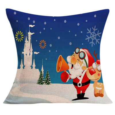 

Tailored 18 Cotton Pillow Case Linen Cushion Cover Merry Christmas Home Decoration