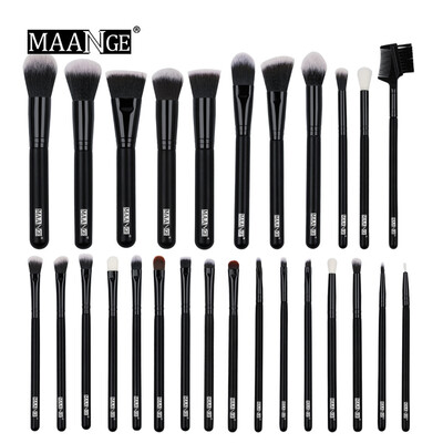 

〖Follure〗27Pcs Wooden Cosmetic Eyebrow Eyeshadow Foundation Brush Makeup Brushes