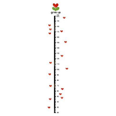 

18m Tree Bud 3D Acrylic Height Measure Growth Chart Wall Sticker Ruler