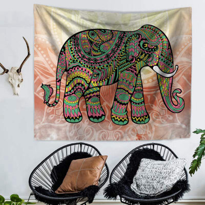 

Bohemia Tapestry Mandala Indian Elephant Wall Hanging Blankets Home Decor Polyester Beach Towel Yoga Mat Photograph Background