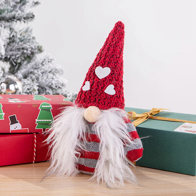 

Christmas Santa Claus Plush Doll Faceless White Beard Elf Dolls Festival Decoration Gnome Christmas Ornament Party Decor Gift