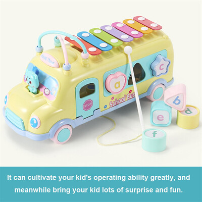 

Gobestart New Simulation Piano Developmental toys Rainbow Piano Car Toy for Kids Gifts