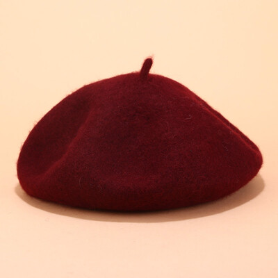 

Tailored Fashion Women Stretch Beret Hat Retro wool Pure Color Head Scarf Wrap Hat Cap