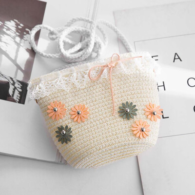 

Baby Small Bag Straw Shoulder Messenger Crossbody Bag Girl Mini For Summer Hot