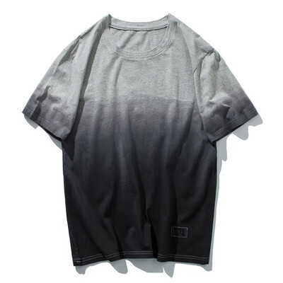 

Toponeto Mens Summer New Style Fashion Gradual Color Short Sleeve Comfortable Blouse Top