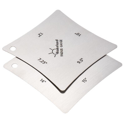 

2pcs Guitar Fingerboard Fretboard Saddle Nut Radius Gauge Measuring Stainless Steel Tool