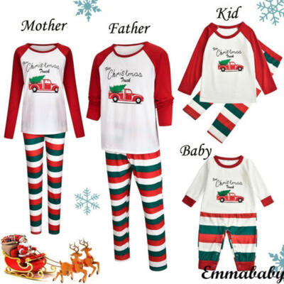 

Family Matching Dad Mom Kids Christmas Pyjamas Xmas Nightwear Pajamas Sets