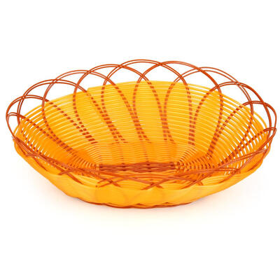 

Oval Shaped Simulation Rattan Weaving Basket Fruit Storage Box Snack Holder