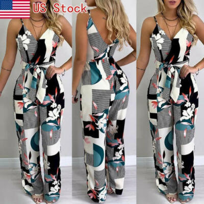 

USA Women Ladies Clubwear Summer Playsuit Bodycon Party Jumpsuit Romper Trousers