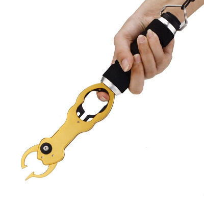 

Fish Plier with Scale Lip Gripper Controller Hook Remove Fishing Tackle Tool Aluminium Alloy Gold