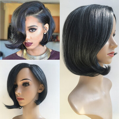 

〖Follure〗Short Wavy Bobo Hair Ordinary hair net Wig Glueless Front Wigs Black Women