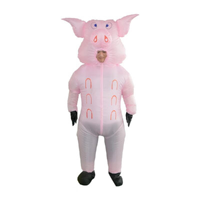 

Pink Cute Funny Pig Inflatable Costume Cosplay Playground Outdoor Air Fan Operated Blow Up Clothing Props
