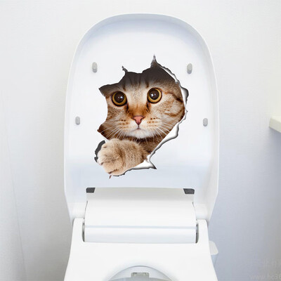 

Lovely Cat Removable Toilet PVC Wall Sticker