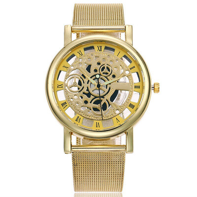 

Explosion mens watch SOXY mens hollow gold mesh watch watch