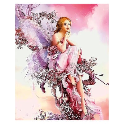 

Frameless 3D DIY Butterfly Elves Paint by Numbers Oil Canvas Wall Picture