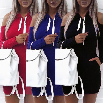 

Fashion Womens Winter Hooded Hoodies Sweatshirt Casual Long Sleeve Sport Dress