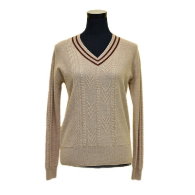 

Goat Republic Twisted rope V-neck pullover Womens sweater 6629