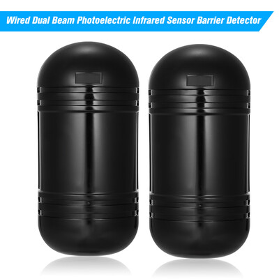 

Wired Dual Beam Photoelectric Infrared Sensor Barrier Detector 100M Alarm Tamper Alarm Output for Park Courtyard Gate Door Window