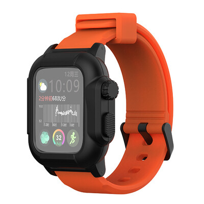 

〖Follure〗Waterproof Silicone Strap Watch bandBelt watch case for Apple Watch4 40mm