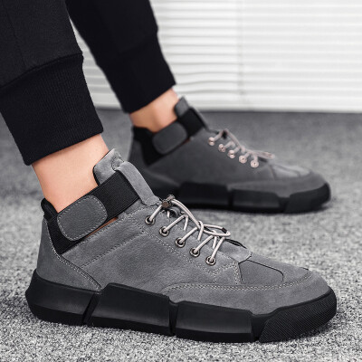 

Mens shoes net red high-top shoes Korean version of the wild mens casual low to help Martin boots tide shoes